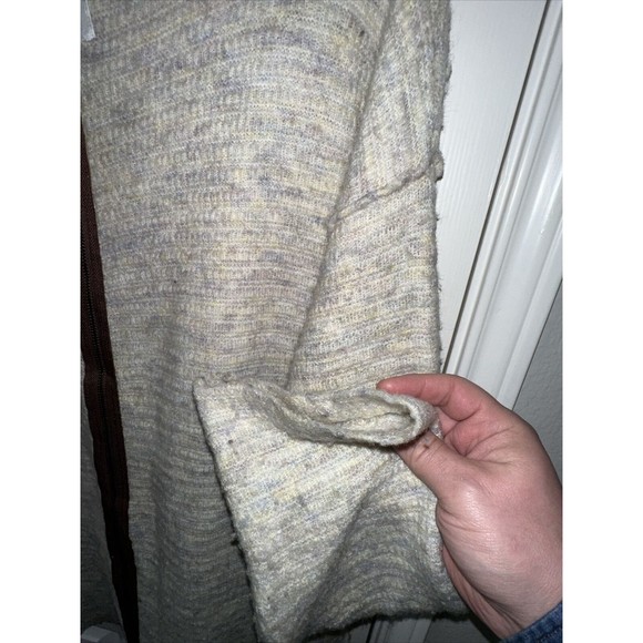 Mystree Anthropologie Long Sleeve Pullover Sweater Tunic White Grey Small S - Picture 5 of 7
